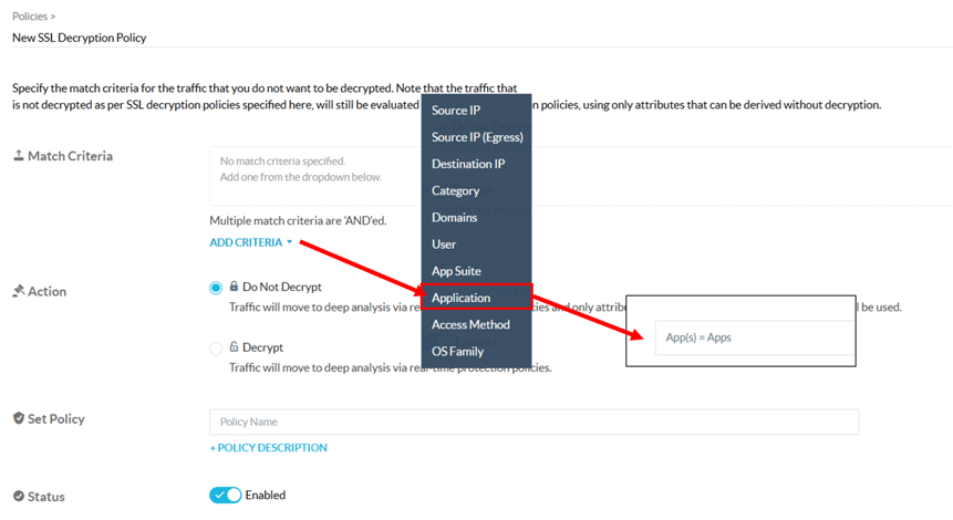 SSL DND Application Criteria