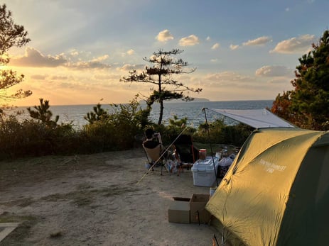 Ocean view from Hadomisaki Campground in Saga Prefecture