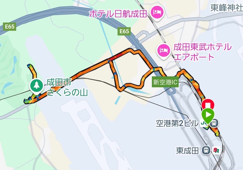 成田でランニング