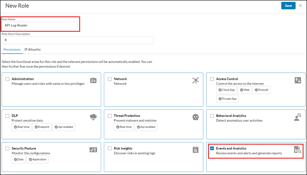 API専用ロールの作成2