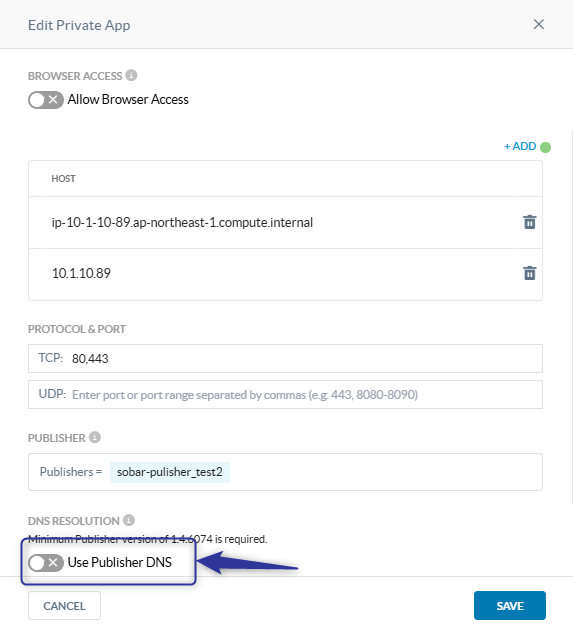 Use Publisher DNS_01