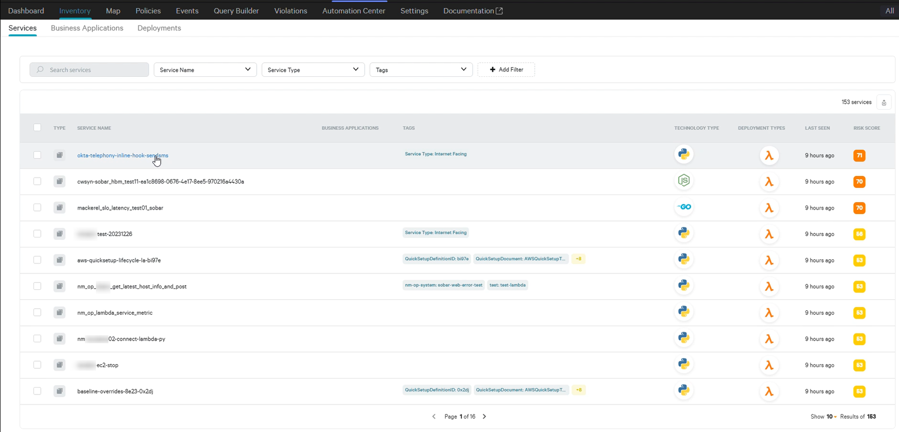 CrowdStrike ASPMのインベントリイメージ