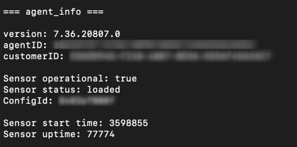 Falcon Sensor 動作確認コマンド