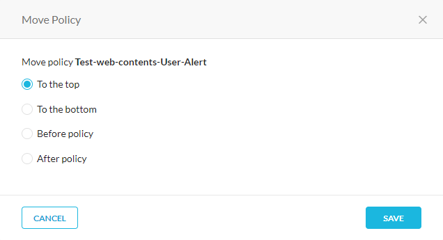 ポリシーの順番