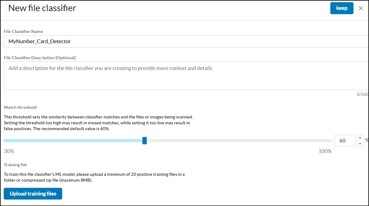 New File classifier