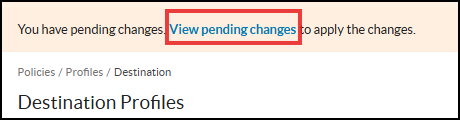 View changes
