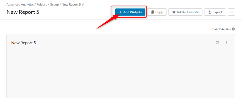 Add Widgets よりプリセットのウィジェットをいくつか追加