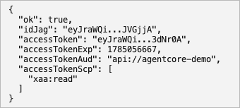 ローカル検証用スクリプトの実行ログで ID-JAG と access_token の取得が成功したことを示す画面