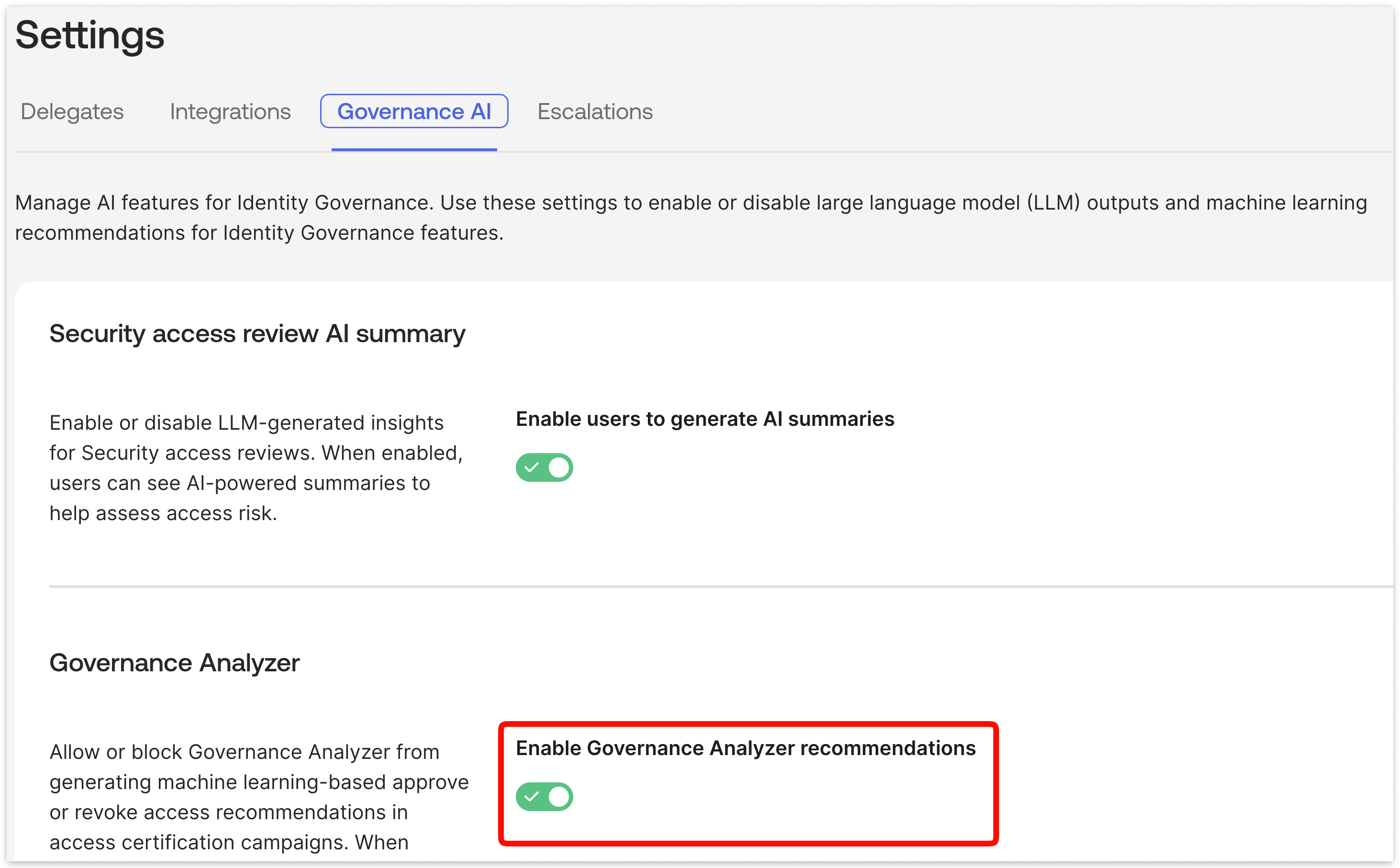 okta-governance-analyzer-02-governance-ai-settings