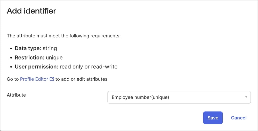 Add identifierの画面を表示しています。