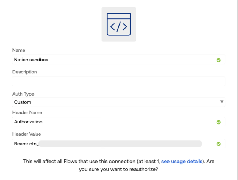 Okta Workflowsのコネクション作成（Authorization: Bearerシークレット）