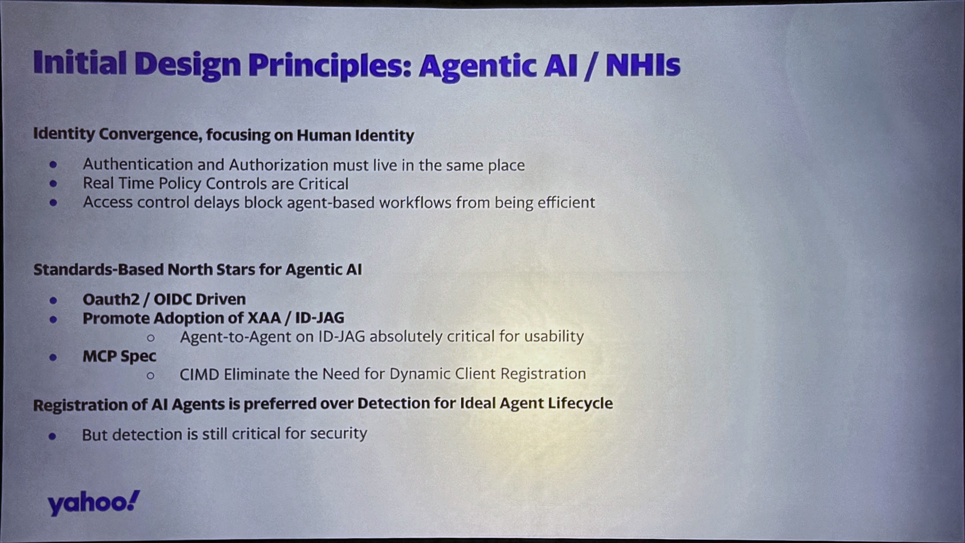 oktane26-yahoo-agentic-identity-journey-03-agentic-design-principles